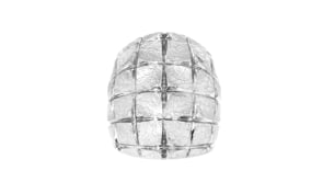 Italian Sterling Silver Square-Pattern Ring