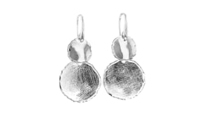 Italian Sterling Silver Circle Drop Earrings