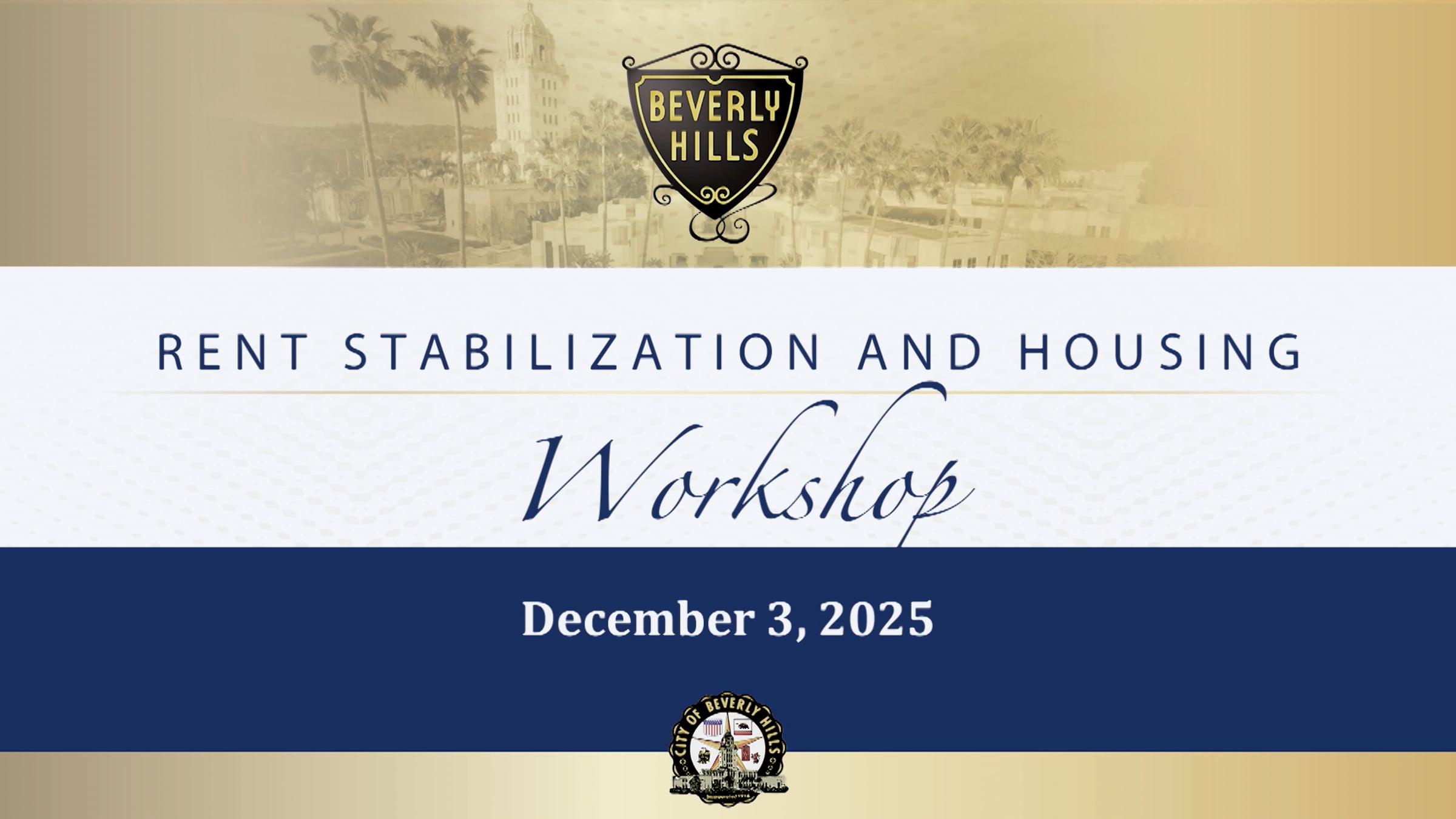 Rent Stabilization & Housing Workshop | December 3, 2025