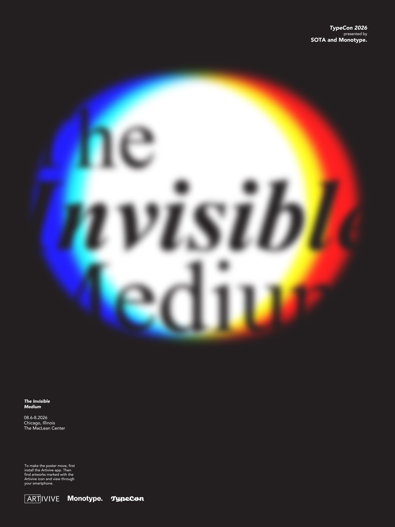 TypeCon 2026 :: The Invisible Medium Motion Poster