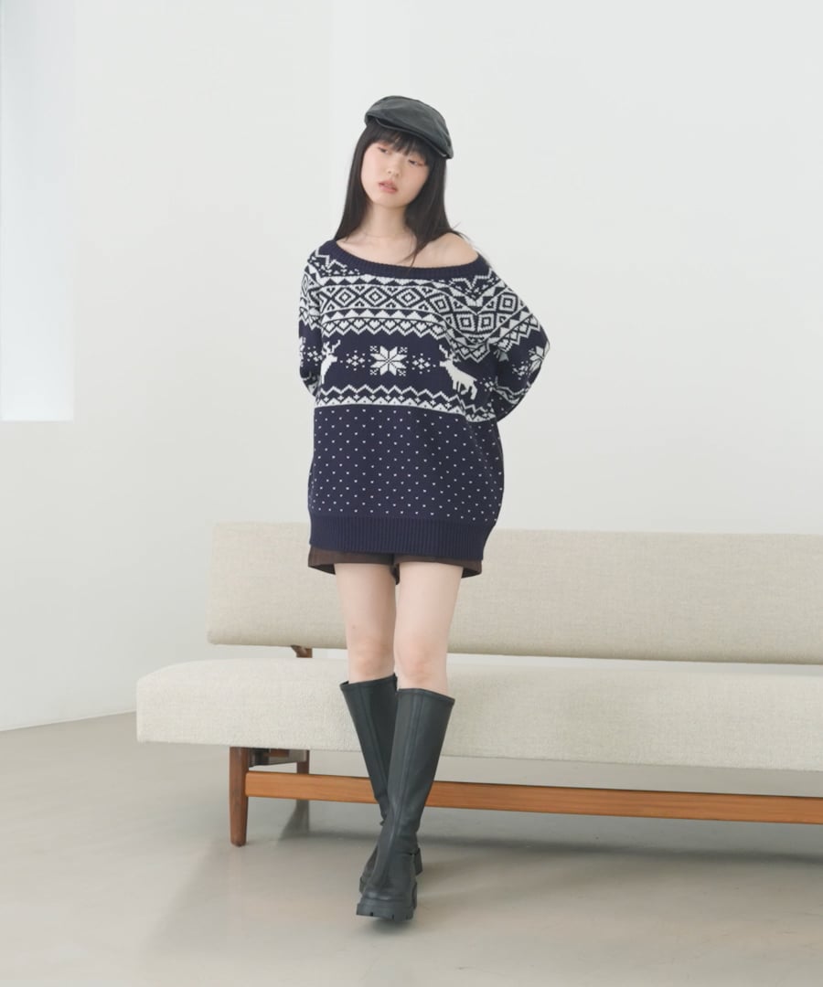 トナカイ柄ノルディックニット | [公式]ヘザー（Heather）通販