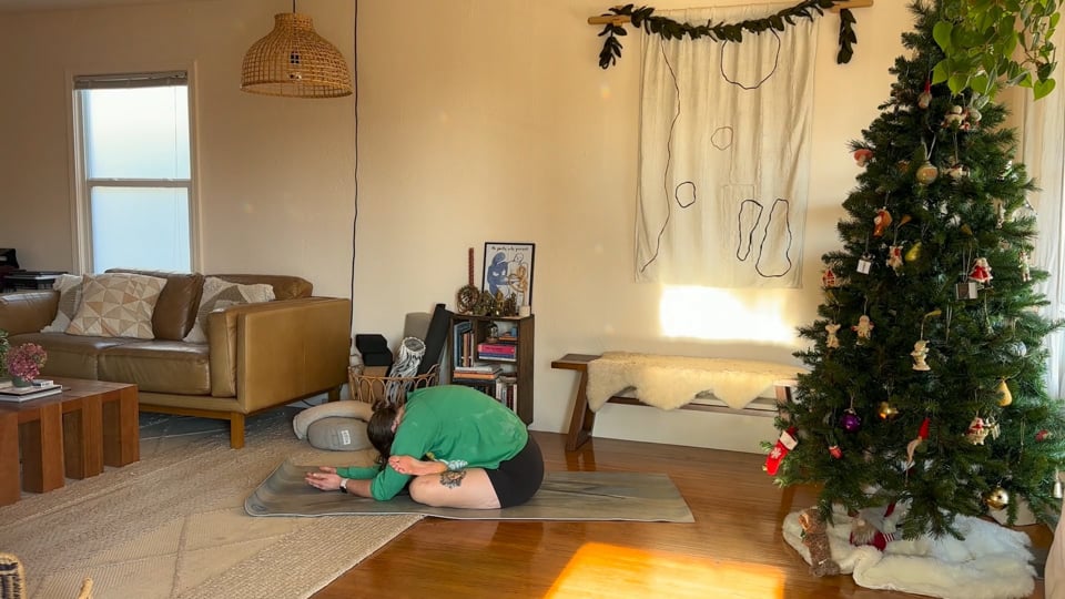 Land in Your Body, a 30-minute yoga for stress relief class with Haley Havelock