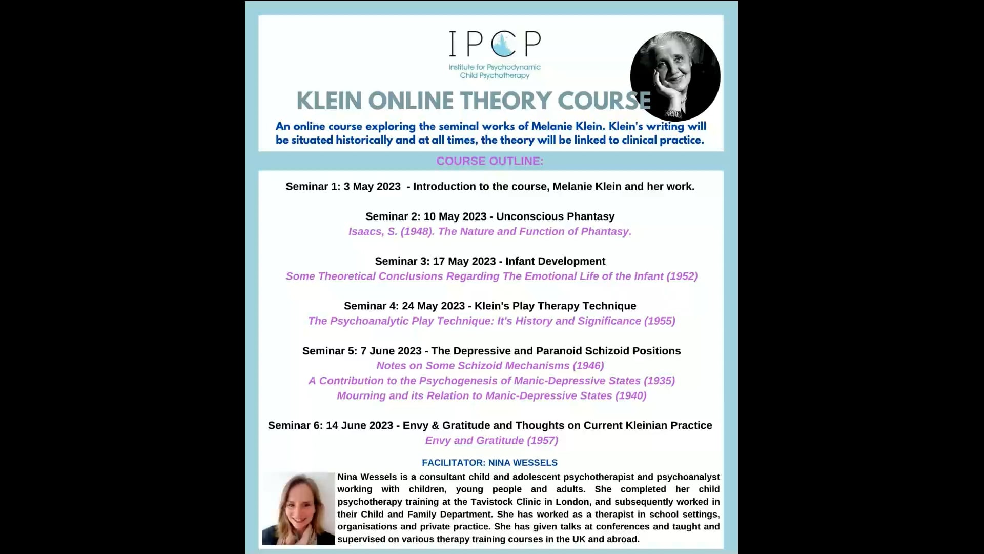 Klein Theory Course 2023: Seminar 4