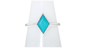 Kite-Shaped Turquoise Ring in Sterling Silver