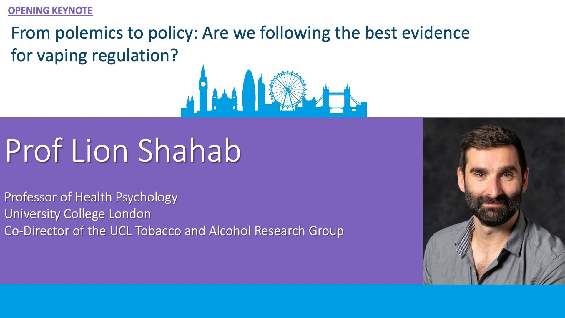 e cigarette summit 2025 103-KEYNOTE -Professor Lion Shahab