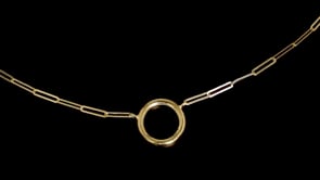 Italian 14kt Yellow Gold Charm-Compatible Paper Clip Link Necklace