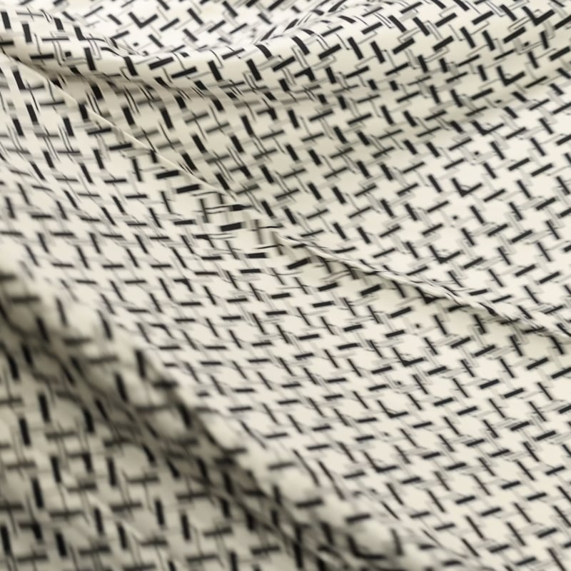 Vidéo: Twill 100% viscose – Quadrillage noir et blanc