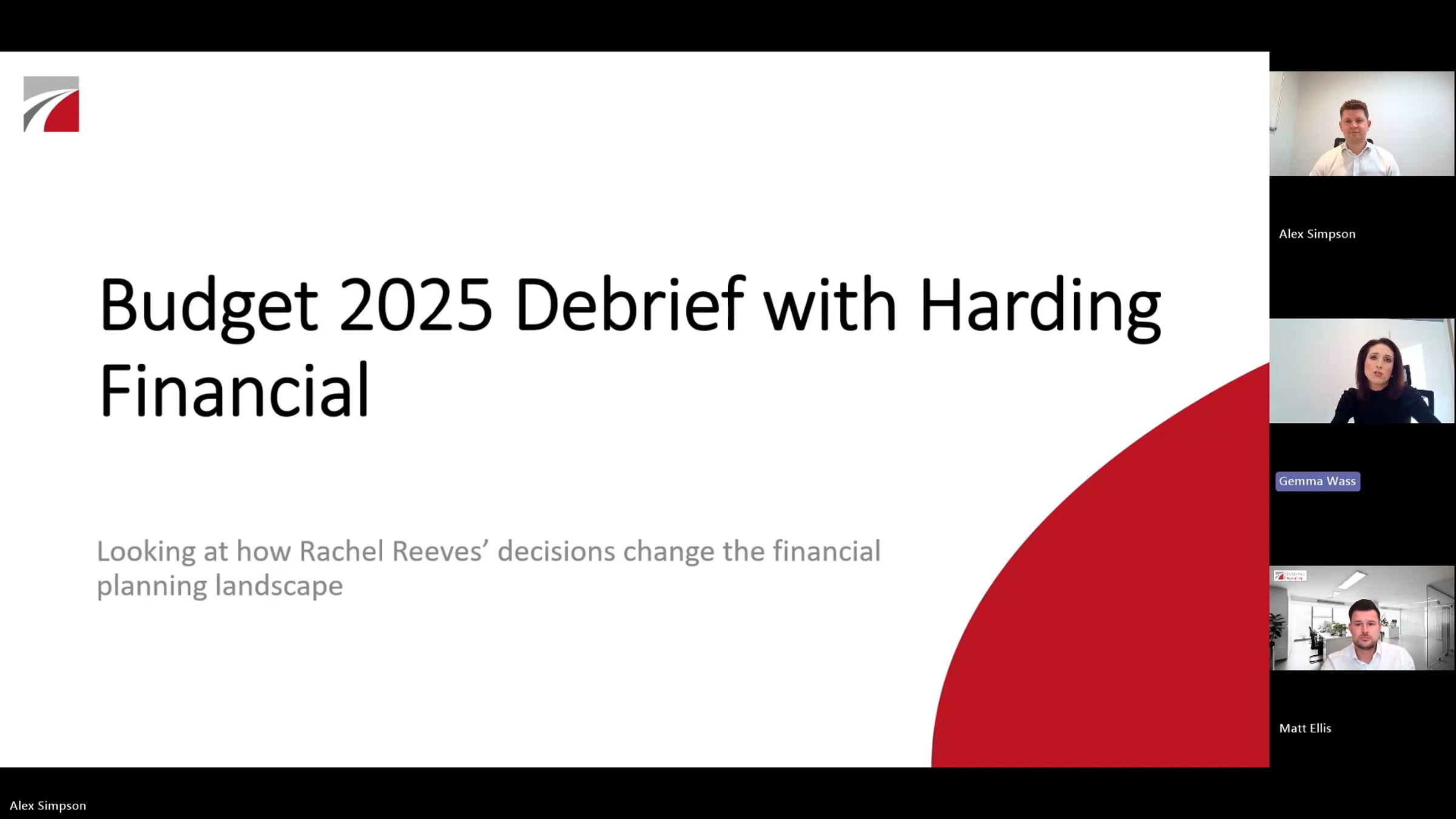 Harding Financial Budget 2025 Debrief | Videos & Movies on Vimeo