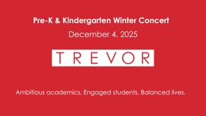 Pre-K & K Winter Concert 2025