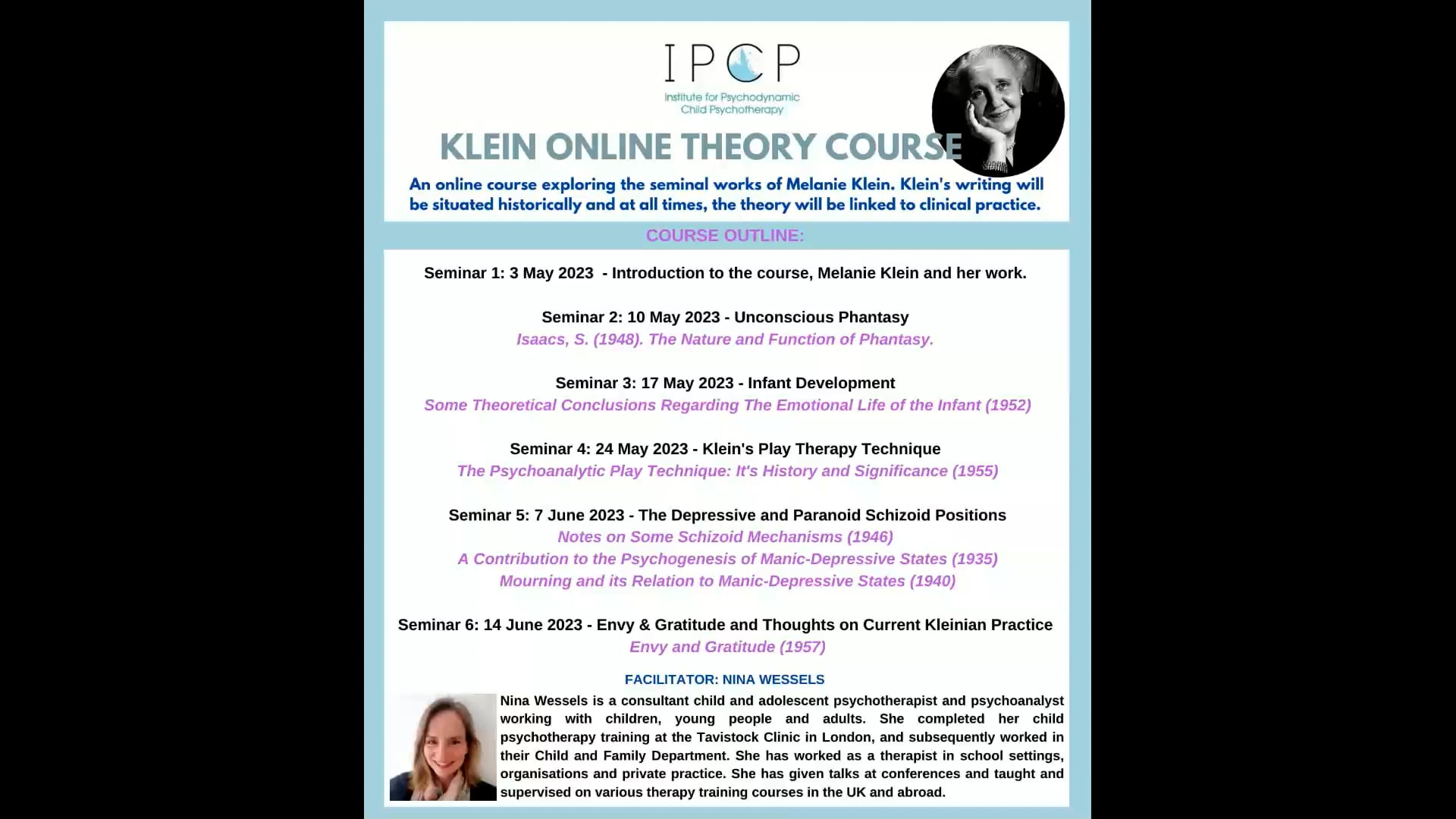 Klein Theory Course 2023: Seminar 5
