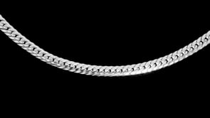 Italian 14kt White Gold Cuban-Link Bracelet