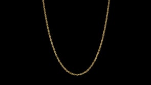 2mm 14kt Yellow Gold Rope Chain Necklace