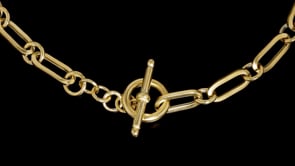 Italian 18kt Gold Over Sterling Paper Clip Link Necklace