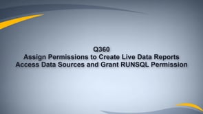 Assign Permissions to Create Live Data Reports