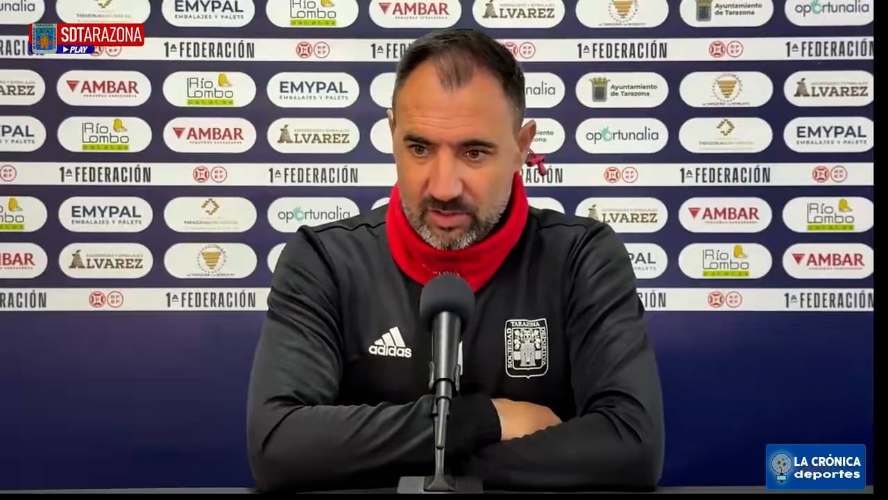 LA PREVIA / SD Tarazona - CE Europa / JUANMA BARRERO (Entrenador Tarazona) J15 - 1ª RFEF G2 / Fuente: SD Tarazona