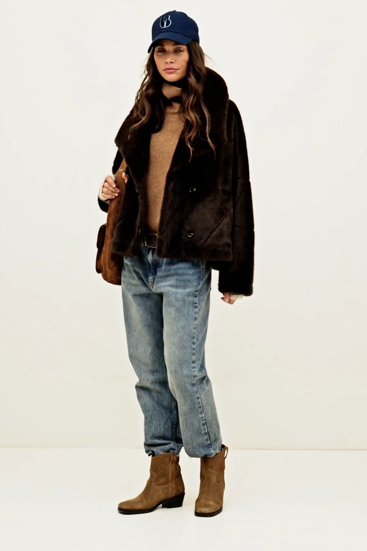 Faux Fur Coat Pinie Brown // ba&sh US
