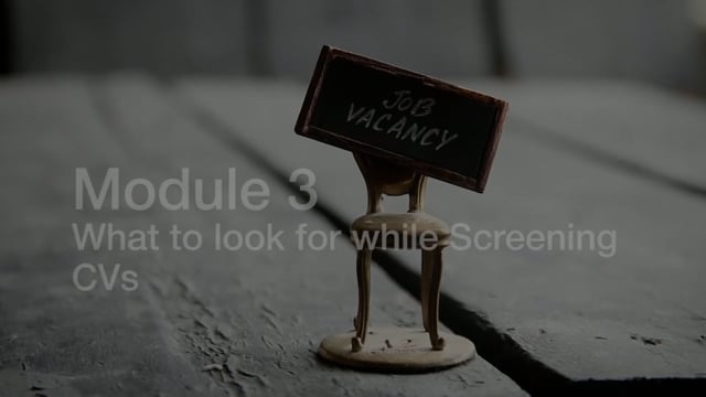 Module 03: What to look for while Screening CVs - Video Thumbnail