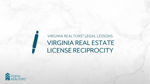 Virginia Real Estate License Reciprocity