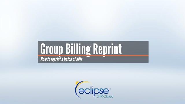 Group Billing Reprint