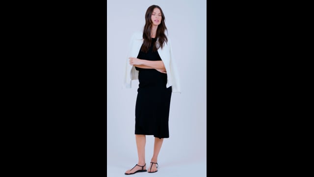 Saia Midi Boucle Preto Marisa