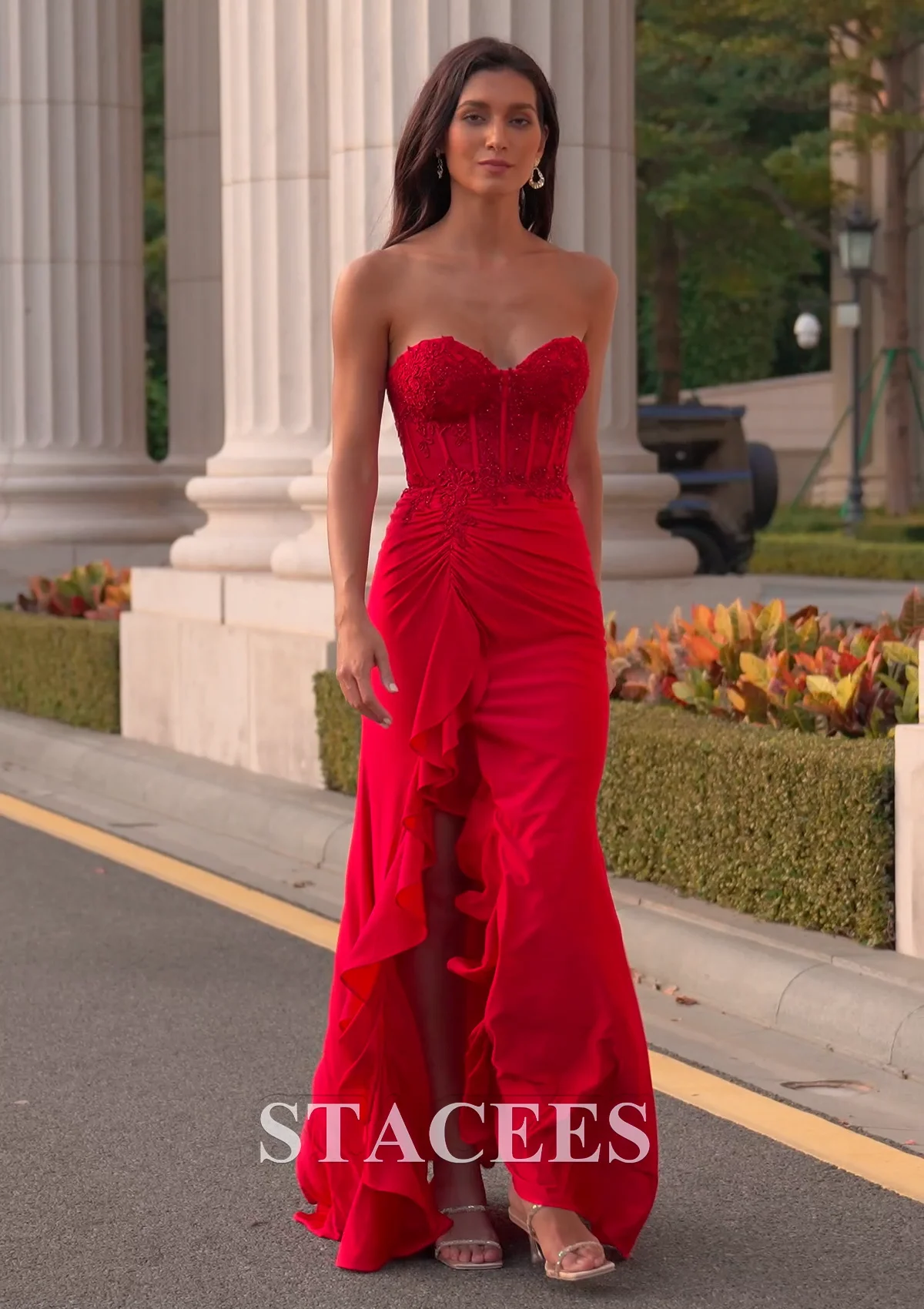 red jersey prom dress Prom Dress Style #33403