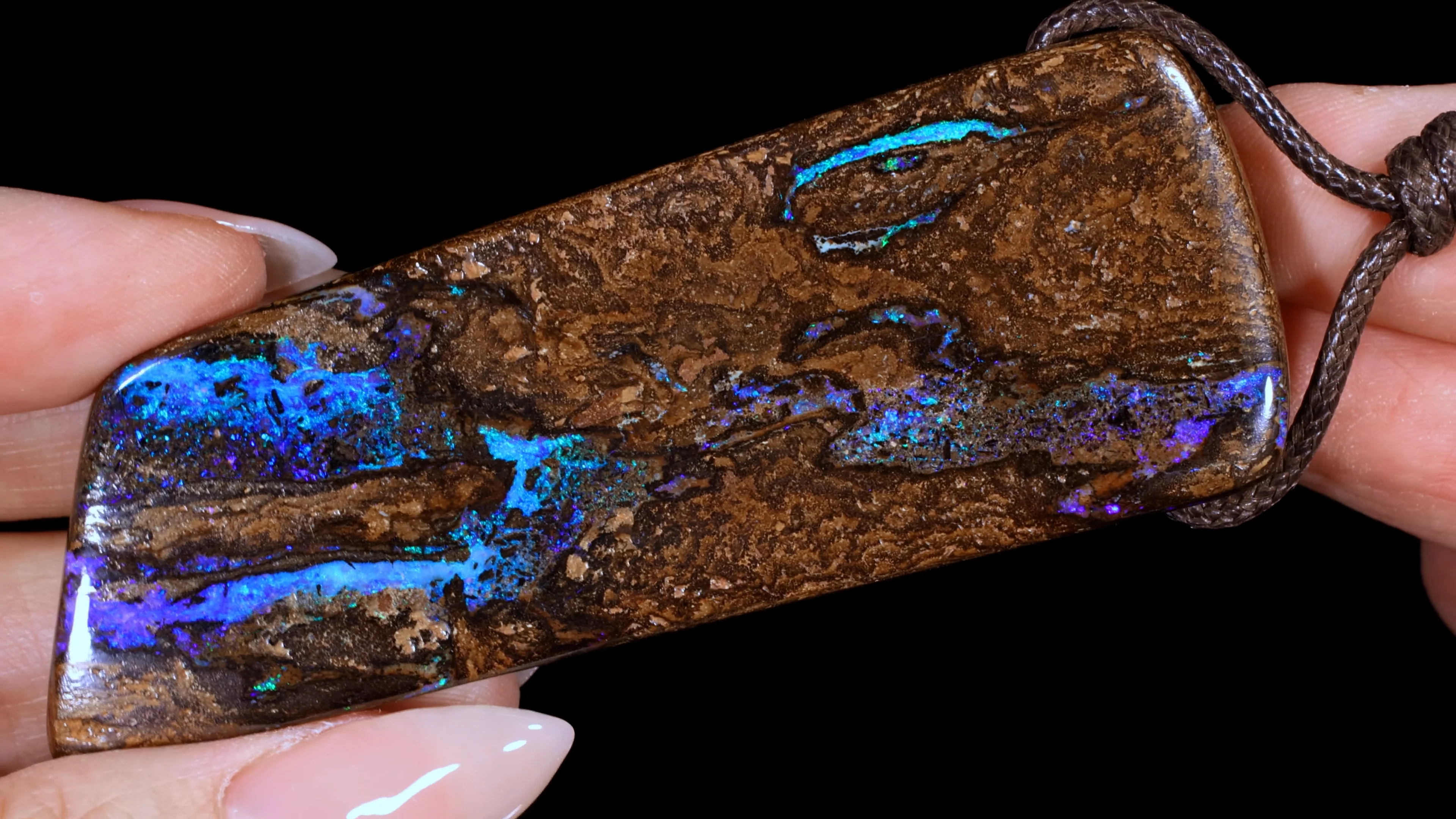 284ct Large Boulder Opal Pendant October Birthstone
