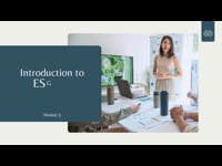 Module 1: Introduction to ESG and Sustainability