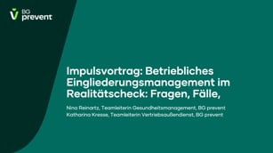 Betriebliches Eingliederungsmanagement im Realitätscheck (#createhealth 2025, Teil 1)