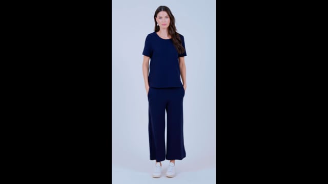 Camiseta Boucle Marinho Marisa
