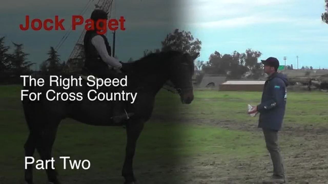The Right Speed For Cross Country | Jock Paget | PART 02