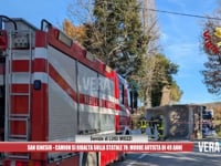 San Ginesio - Camion si ribalta sulla statale 78: muore autista 49enne