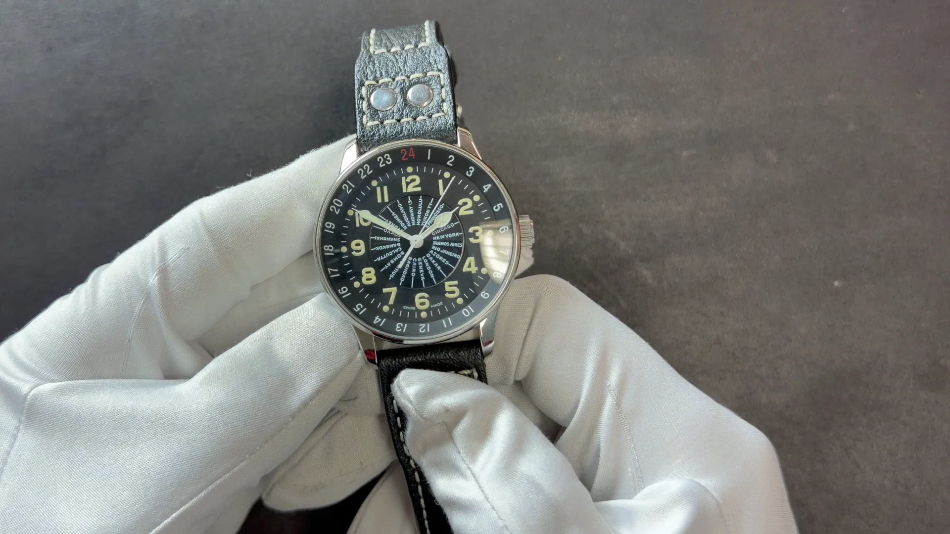 Zeno X-Large Pilot World Timer - Pre Owned Luxury Watches