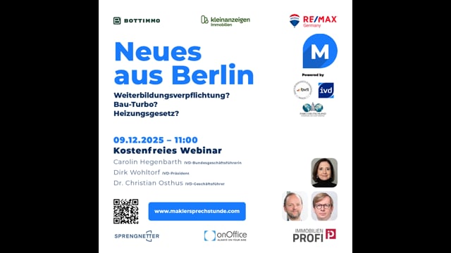 Neues aus Berlin: Weiterbildungsverpflichtung? Bau-Turbo? Heizungsgesetz?
