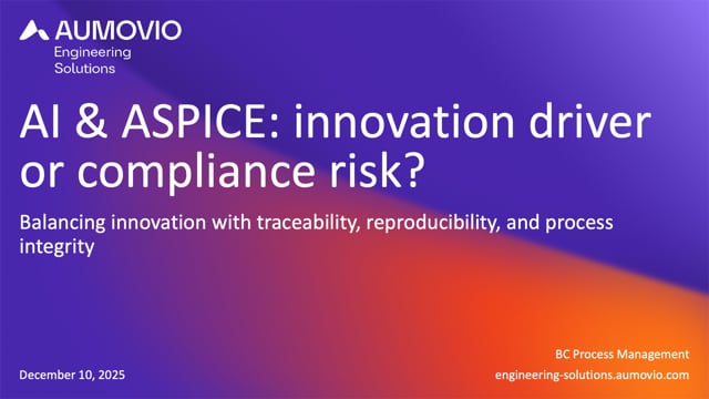 AI & ASPICE: Innovation driver or compliance risk?