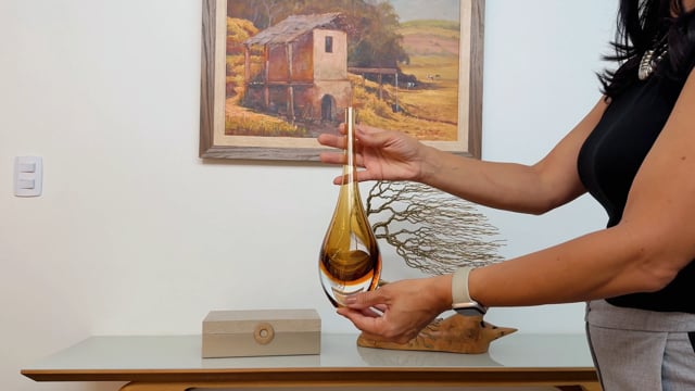 Gota Mini Média Bicolor Fumê com Âmbar