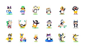 Animated Animal Mascots Art Set, an Emoji Icon by Creative Stall (Thumbnail 5 of 5)