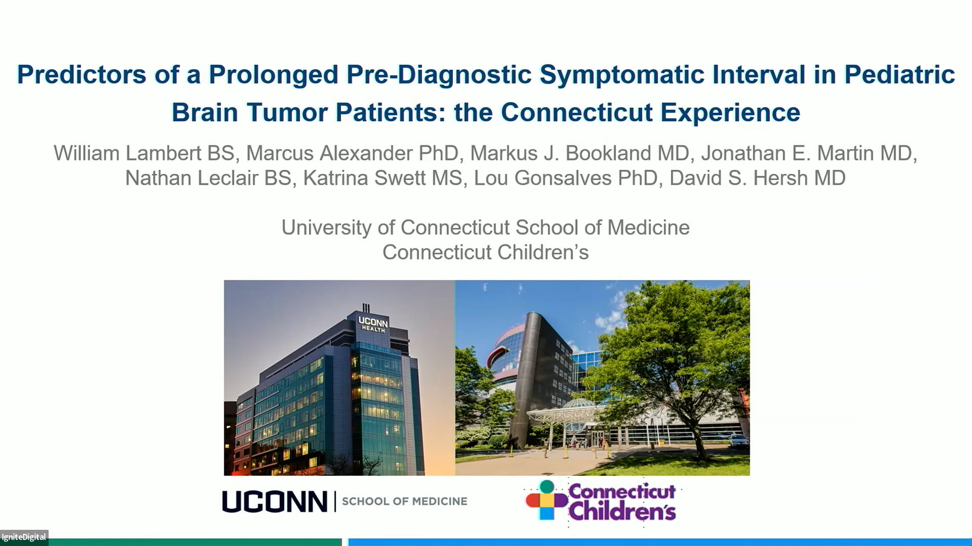 Predictors of a Prolonged Pre-Diagnostic Symptomatic Interval in Pediatric Brain Tumor Patients: The Connecticut Experience