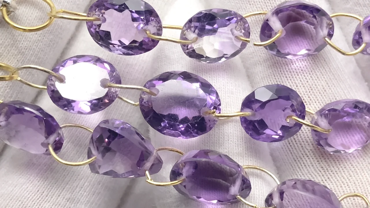 動画】宝石質アメジストAAA ミックスシェイプ ファセットカット