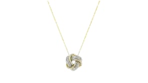 Canaria .20 ct. t.w. Diamond Love Knot Pendant Necklace in 10kt Yellow Gold