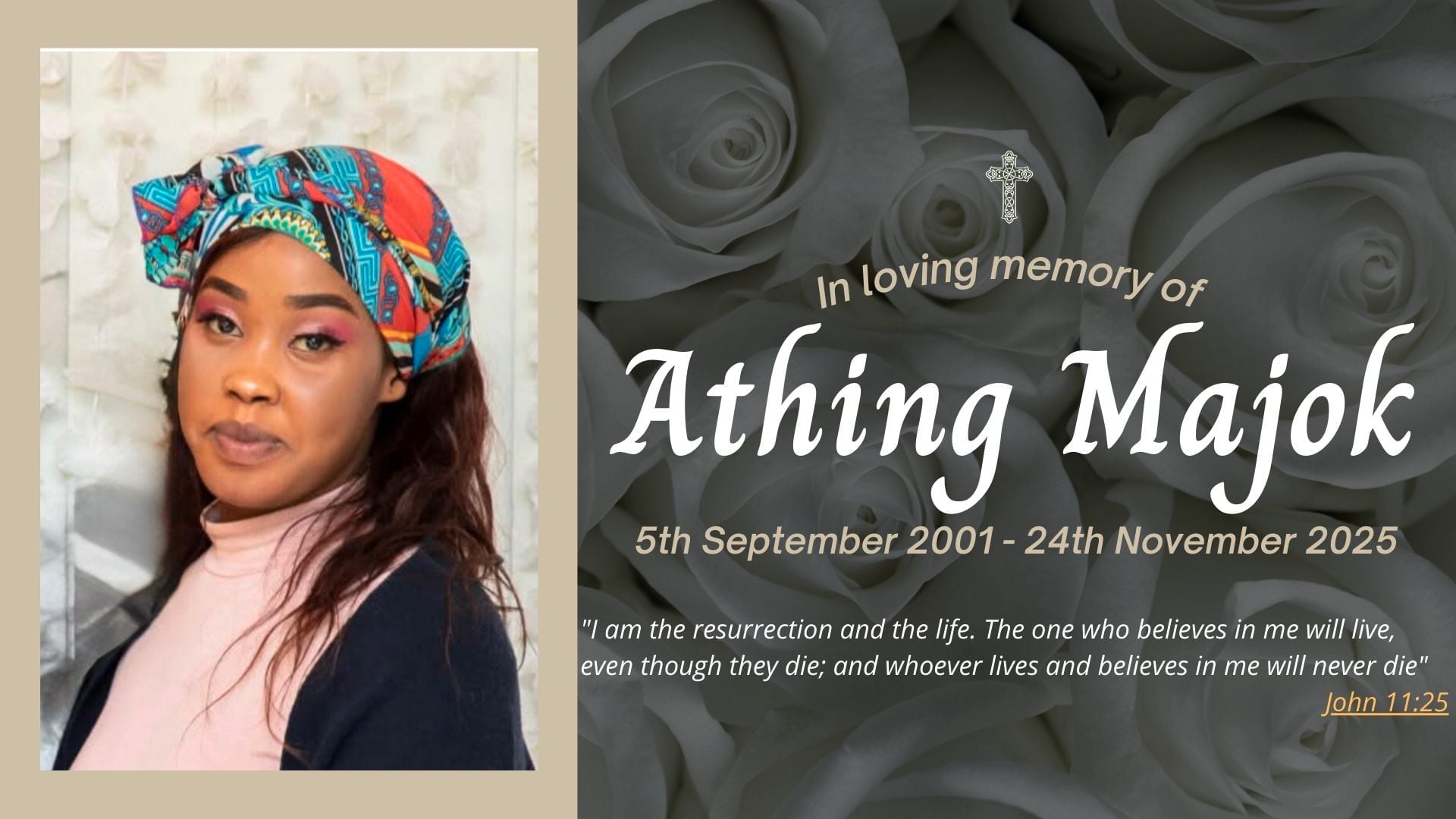 Funeral livestream of the late Athing Majok