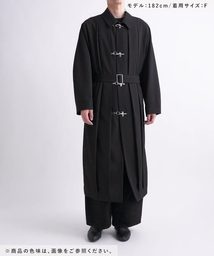 ファイヤーマンバックルプリーツステンカラーコート | [公式]ハレ