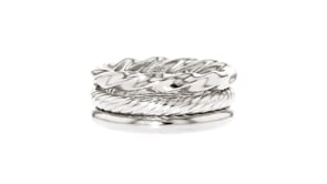 Sterling Silver Jewelry Set Three Polished Rings