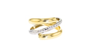 Italian 14kt Two-Tone Gold Spiral Ring