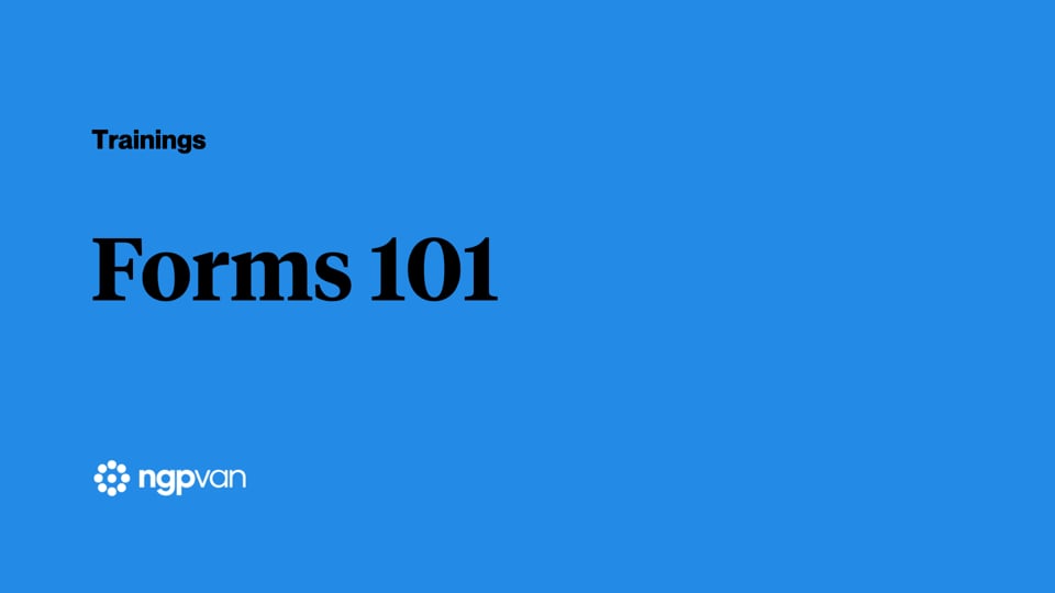 Forms 101