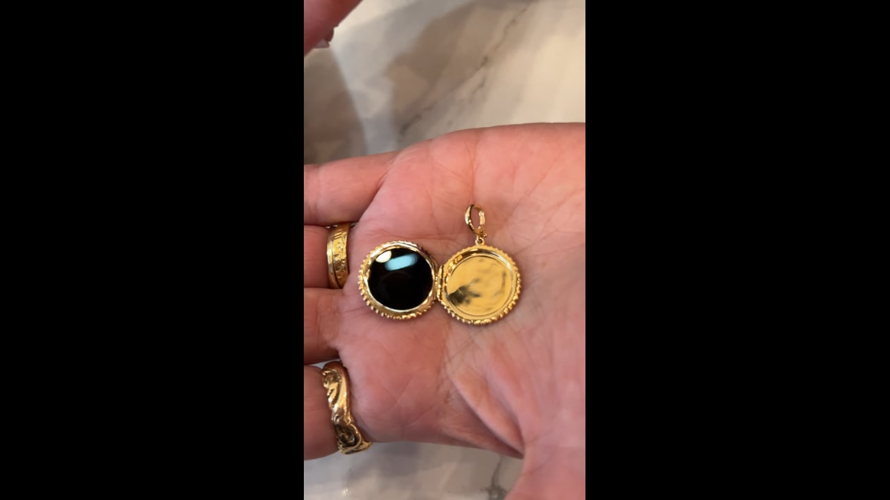 20 Pave Diamond & Onyx Moon & Star Pendant 14k – Filigree Jewelers