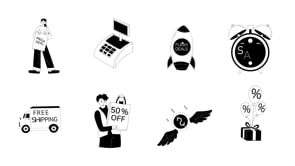 Animated Shopping Illustration Art, a Person Illustration by Prosymbols (Thumbnail 6 of 6)