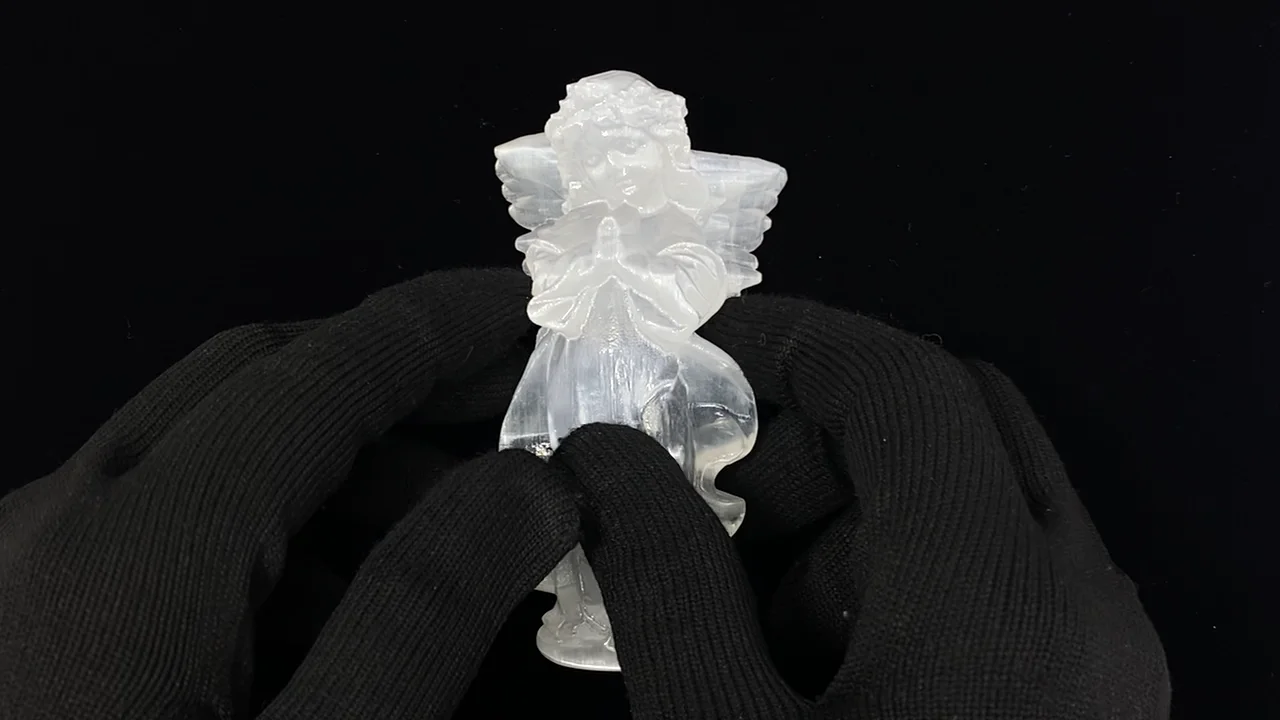 動画】【1点もの】セレナイト 天使 NO.118 - 天然石ビーズ