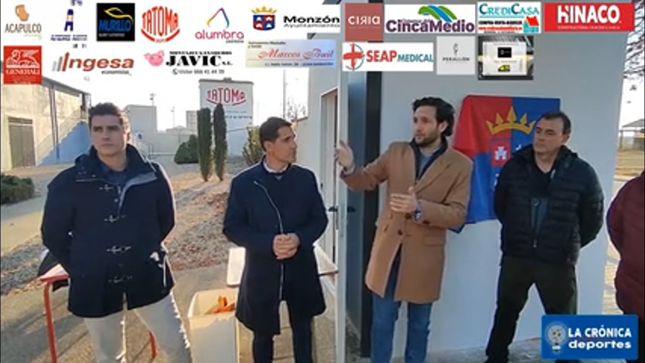 ISIDRO CALDERÓN Y ANTONIO ALCUBIERRE YA TIENEN SUS PLACAS EN LOS CAMPOS DE FÚTBOL QUE LLEVAN SU NOMBRE EN MONZÓN