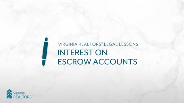 Interest on Escrow Accounts