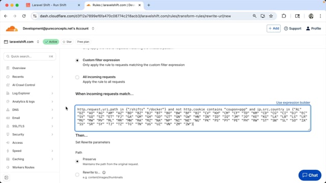 Frame from Transformation rules